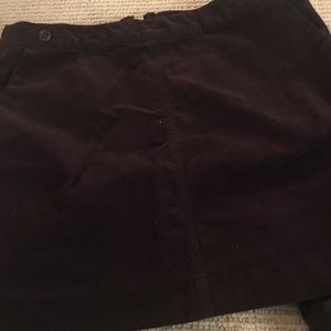 Purple cord mini skirt